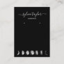 moon phases  Earring frame display add logo Business Card