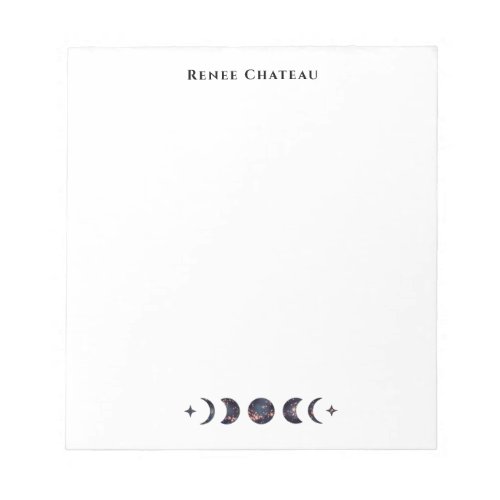 Moon Phases Energy Healer Business Card Notepad