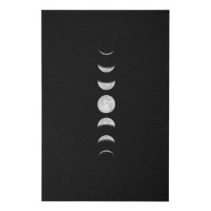 Moon Phases Faux Canvas Print