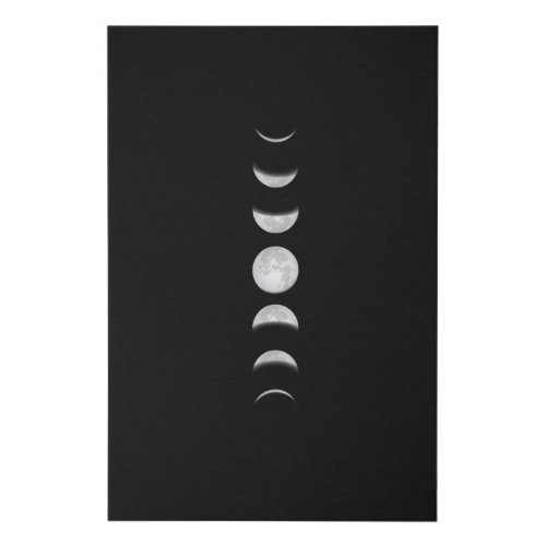 Moon Phases Faux Canvas Print