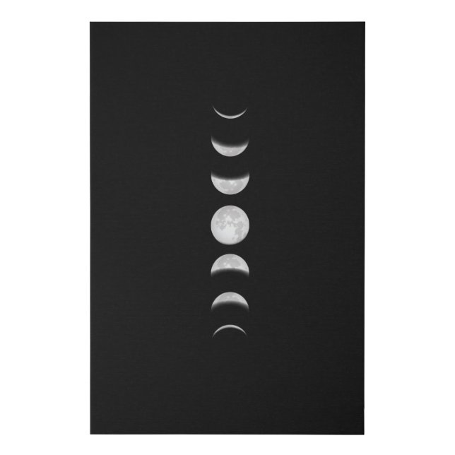 Moon Phases Faux Canvas Print (Front)