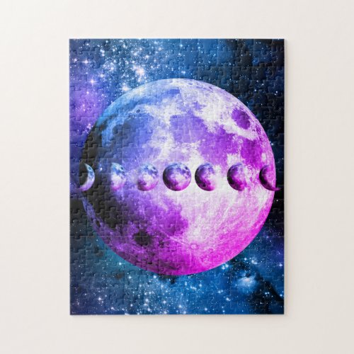 Moon Phases  Glowing Stars of The Universe Jigsaw Puzzle