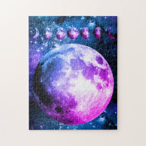 Moon Phases  Glowing Stars of The Universe Vs 2 Jigsaw Puzzle