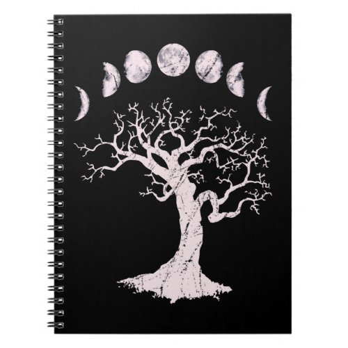 Moon Phases Gothic Tree Notebook