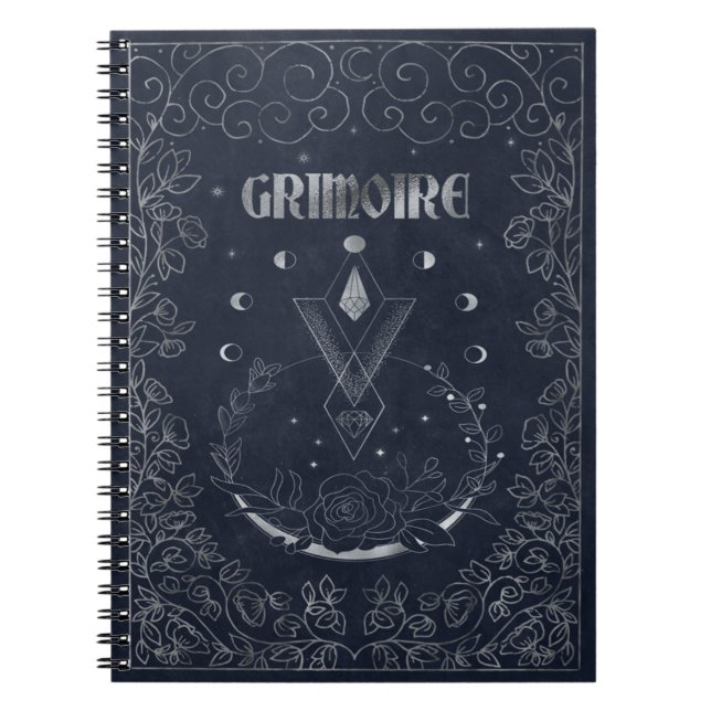 Moon phases grimoire notebook (Front)