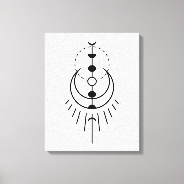 moon phases lunar eclipse canvas print (Front)