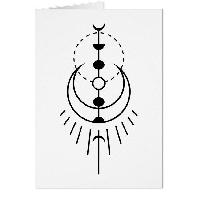 moon phases lunar eclipse cards (Front)