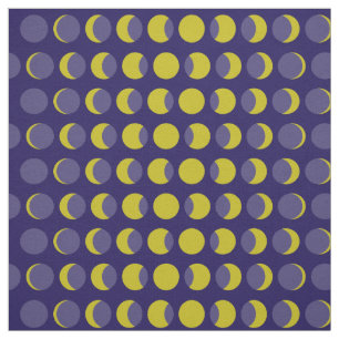 Moon Phases Mid Century Modern Fabric