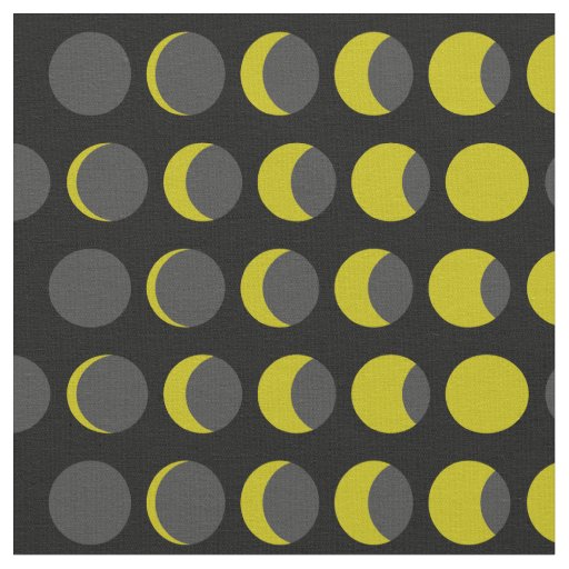 Moon Phases Mid Century Modern Fabric