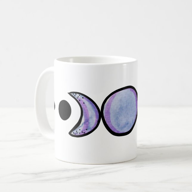 Moon Phases MoonChild art purple                   Coffee Mug (Front Left)