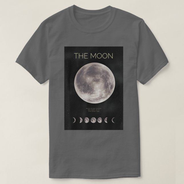 Moon Phases Night Graphic T-Shirt (Design Front)
