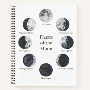 Moon Phases Notebook, Night Sky Journal