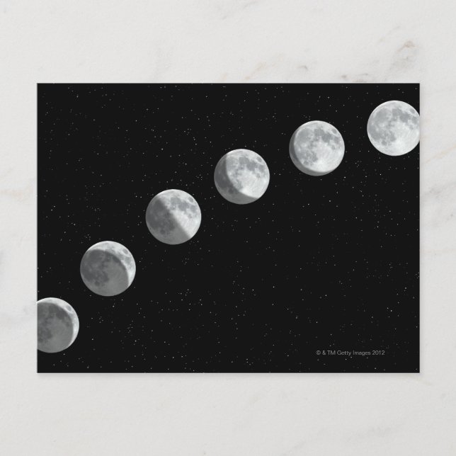Moon phases postcard (Front)