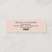 Moon Phases Rose Gold Metaphysical Mini Business Card (Back)