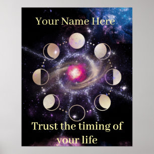 Moon Phases Sacred Geometry Wall Art