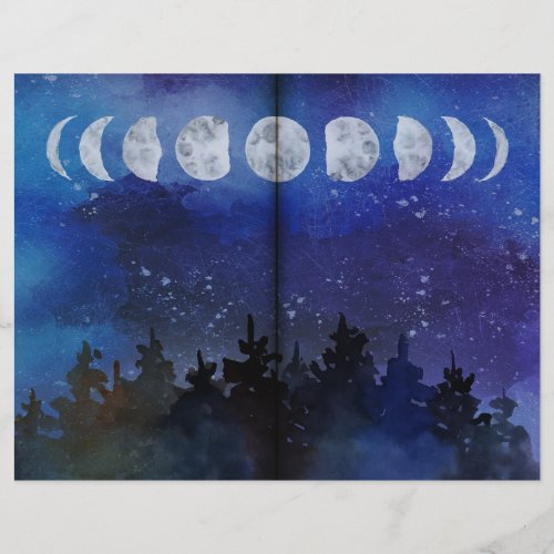 Moon Phases Scrapbook  Journal Pages