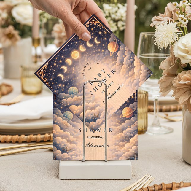 Moon Phases Space Baby Shower Napkins (Creator Uploaded)