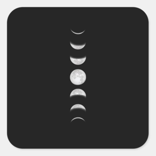 Moon Phases Square Sticker