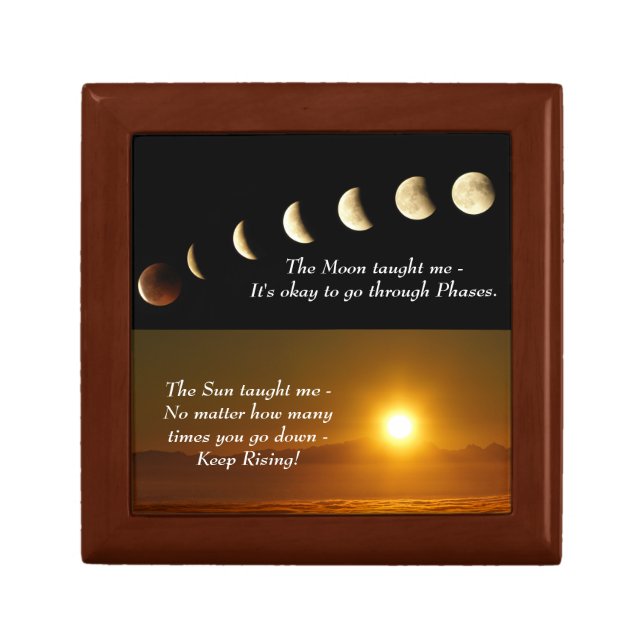 Moon Phases Sunrise Inspirational Quote Gift Box (Front)