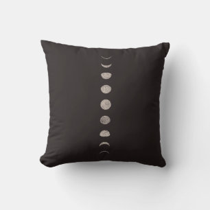 Moon phases throw pillow
