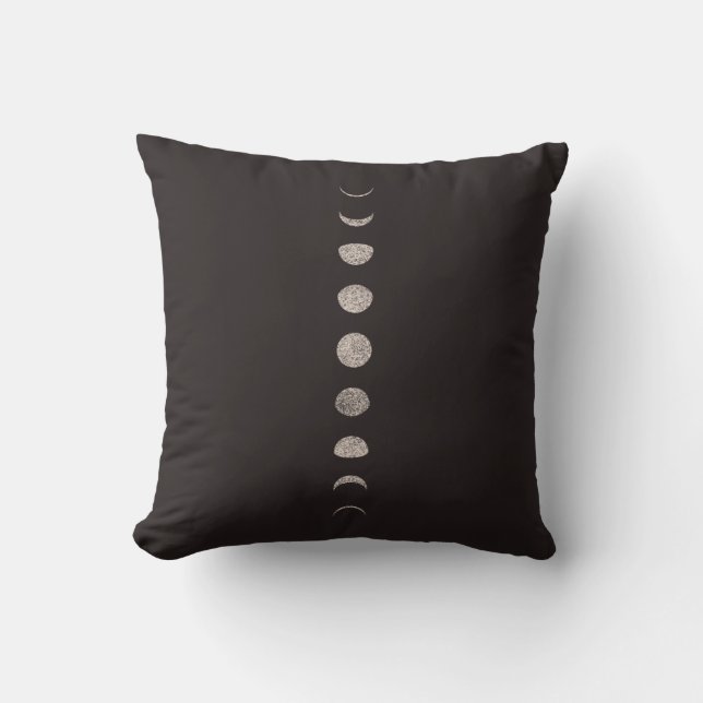 Moon phases throw pillow (Front)