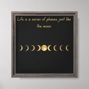 Moon Phases Wall Art "Life is a Series of Change