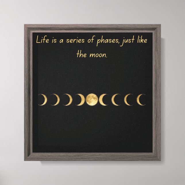 Moon Phases Wall Art | "Life is a Series of Change (Front)