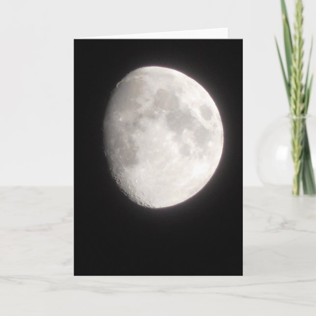 Moon Photo Blank  Card (Front)