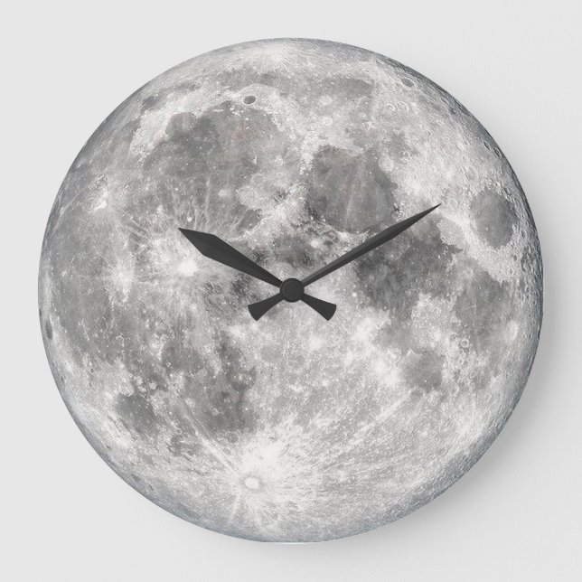 Moon Photo  Large Clock (Front)