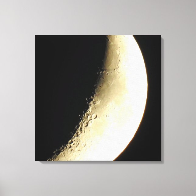Moon Photography Art Canvas Print (Front)
