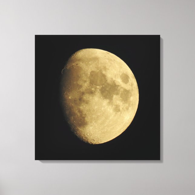 Moon Photography, Moon Phase, Close Up, Picture Canvas Print (Front)