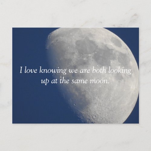  Moon Photography Romantic Missing You Postcard