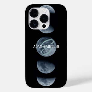 Moon Phrase Custom Name Black Galaxy Space Star Case-Mate iPhone 14 Pro Case