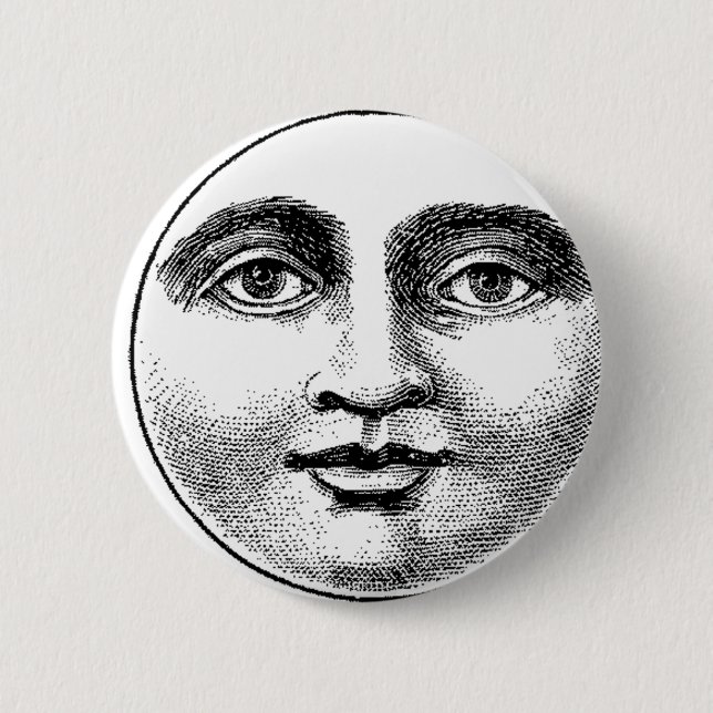 Moon Pinback Button (Front)