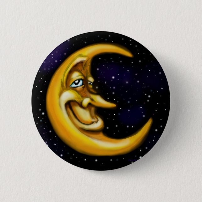 Moon Pinback Button (Front)