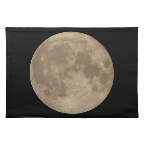 Moon Placemat Customize Full Moon Astronomy Decor