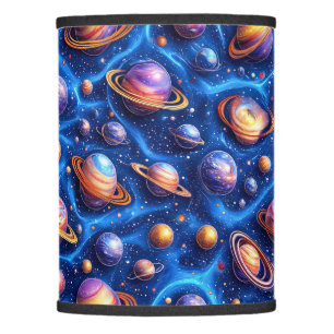Moon planets galaxy lamp shade