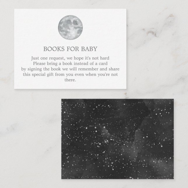 Moon Please bring a book Enclosure Card  (Front/Back)