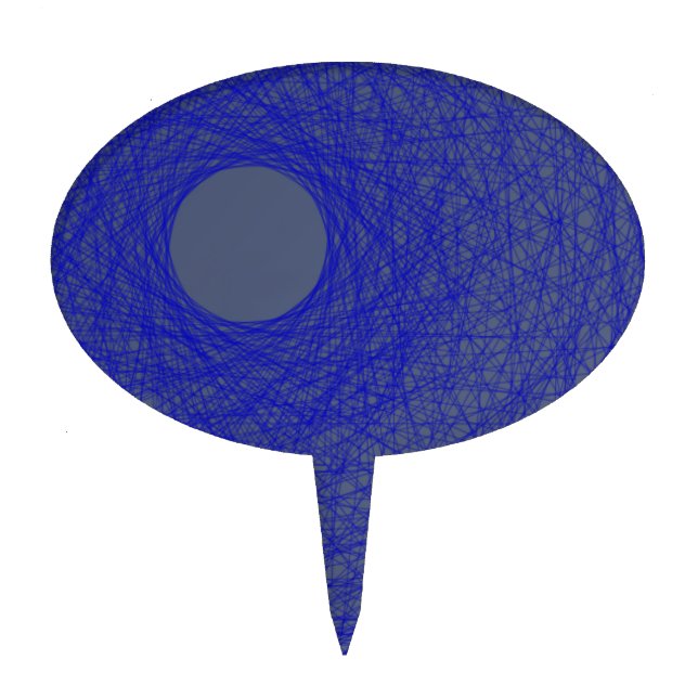 moon please forget to fall down to the blue ocean cake topper (Front)