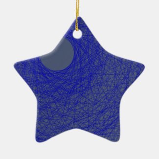 moon please forget to fall down to the blue ocean ceramic ornament