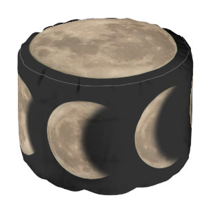 Moon Pouf Ottoman Moon Phases Pillow Decor