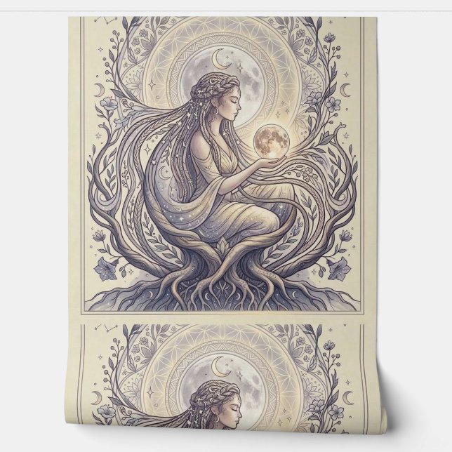 Moon Priestess Goddess Wallpaper (Unrolling)