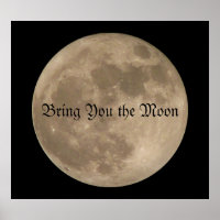 Moon Print Astronomy Personalized Full Moon Poster