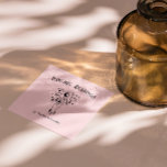 MOON PSYCHIC MEDIUM PALM READING FORTUNE TELLER  SQUARE BUSINESS CARD<br><div class="desc">Elegant business cards for professional MEDIUM studio, FORTUNE TELLER, TAROTS READING , meditation teacher, Tarot reading for events, natural health counselor, featuring a black hand with moon phase and stars over a delicate blush pink background with black text Customize the front with two lines of custom text and add your...</div>