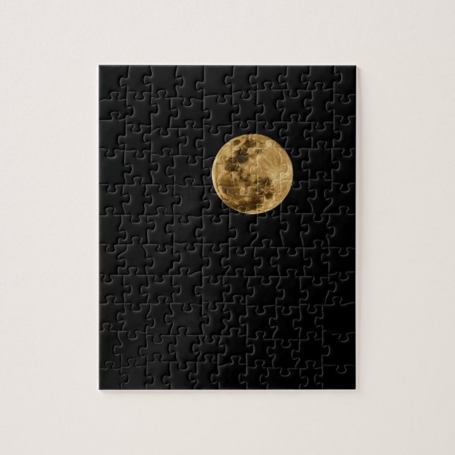 Moon puzzle with black background (Vertical)