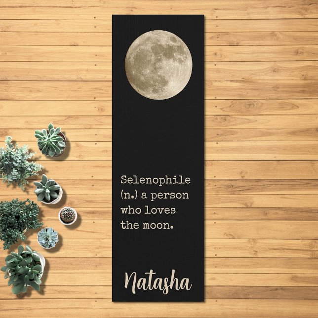 Moon Quote Celestial Spiritual Space Custom Name Yoga Mat (Creator Uploaded)