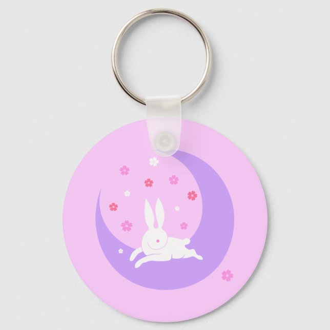Moon rabbit keychain (Front)