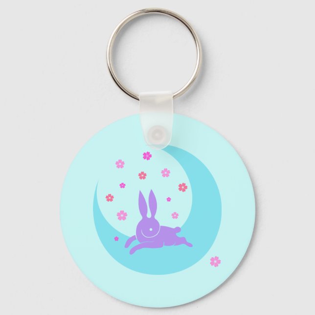 Moon rabbit keychain (Front)