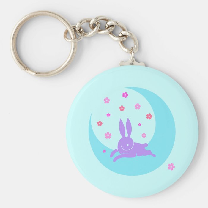 Moon rabbit keychain