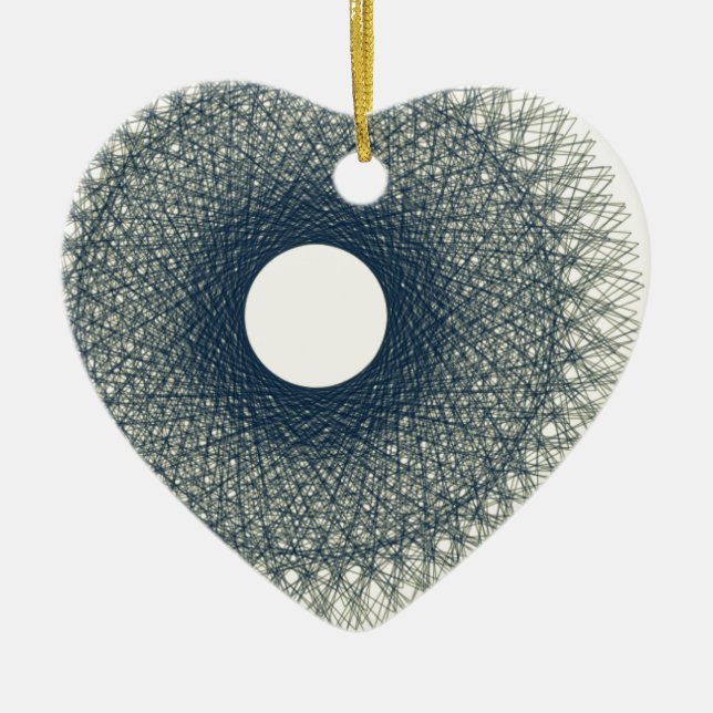 moon radiating black light  abstract art ceramic ornament (Front)